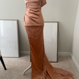 Elegant Satin Gown in Copper